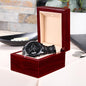 Lion of Judah Revelations 5:5 Engraved Black Chronograph Watch