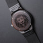 King of Lions Bold and Fierce Engraved Wooden Watch