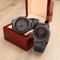 King of Lions Bold and Fierce Engraved Wooden Watch