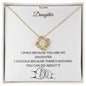 TO MY DAUGHTER I SMILE | LOVE KNOT NECKLACE