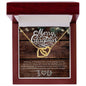 Interlocking Heart Necklace One Wish Mother | Merry Christmas