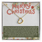 Delicate Heart Necklace Every Smile Merry Christmas