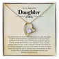 To My Beautiful Daughter - Forever Love Necklace