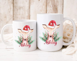 Personalized Christmas Deer Mug