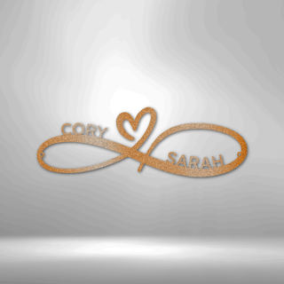 Infinity Couples Monogram | Metal Art